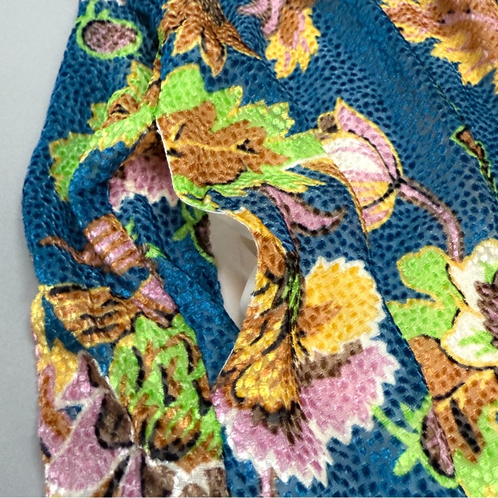 La DoubleJ Long Sleeve Swing Maxi Dress – Lark Blue Sovereign Print, Small 4/6 - Picture 10 of 11
